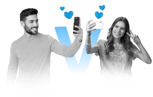 Man and woman chatting